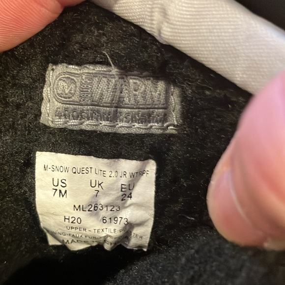 Merrell little kids snow quest lite size 7m - Picture 5 of 8